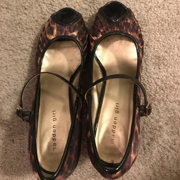 Madden Girl Leopard Print Pumps with Strap - Picture 2 of 4